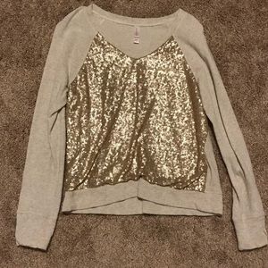 Gold sequinned sweater